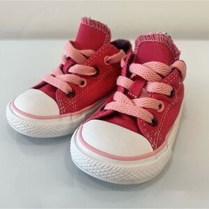 Converse Red and Pink Kids Sneakers